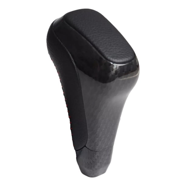 Palanca de cambios de cuero PU para coche, cabezal de palanca, cabezal de palanca de plástico ABS, cabezal de palanca de cambios Fibra Sharpla Cabezal de pomo de palanca de cambios