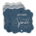 thumbnail image 3 of Inkdotpot Pack Of 50 Let Love Sparkle Wedding Paper Tags DIY Craft Bracket Shape Real Silver Foil Hang Tags, 3 of 7