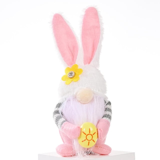 Muñeco de conejo de peluche para decoración de Pascua, 22 cm, para niños