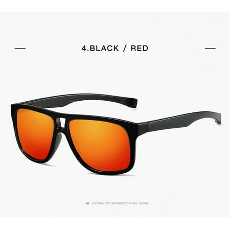 Men's Polarized Sunglasses Wrap Driving Flat Top Outdoor sports Eyewear Glasses