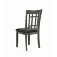 thumbnail image 4 of Cutout Back Wooden Dining Chair with Leatherette Seat,Black,Set of Two, 4 of 5
