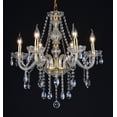 thumbnail image 2 of Candil de Techo Cristal Cortado D'Gala Iluminación DG9018 Dorado de 6 Luces, 2 of 6