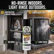 HVAC GUYS Foam Blaster Air Conditioner Cleaner - AC Coil Cleaner Foaming No Rinse Formula - Coil Cleaner for AC Unit Condenser and Evaporator Coil Cleaner - Neutral Citrus Scent