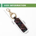 thumbnail image 3 of Wukai Humming Bird And Tropical Flowers Print Leather Car Keychain, Universal Key Fob Keychain, Leather Key Chain Holder for Men and Women,360 Degree Rotatable, 3 of 5