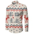 thumbnail image 2 of Camisa de hombre de moda de alta calidad con botones, camisa navideña, camisa de diseño informal, blusas navideñas de manga larga, blusas de solapa para hombre, 2 of 5