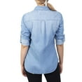 thumbnail image 4 of MixMatchy Women's Classic Roll Up Sleeve Button Down Chambray Denim Shirt, 4 of 6
