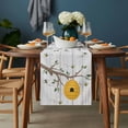 thumbnail image 2 of Bees Branches Table Runner - 60 Inch Long, Kitchen Dining Table Runner Dresser Scarves, Farmhouse Spring Botanical Wooden Farmhouse Decor for Coffee Tables Wedding Party Banquet, 2 of 8