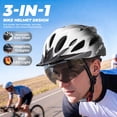 thumbnail image 3 of VICTGOAL Bike Helmet with Goggles & Visor – LED Light, Lightweight Cycling Helmet for Men Women MTB Road Ebike Scooter, 3 of 10