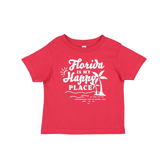 Inktastic Florida is My Happy Place with Palm Trees Boys or Girls Baby T-Shirt
