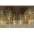 thumbnail image 2 of Bennett, Kate 32x23 Black Ornate Wood Framed with Double Matting Museum Art Print Titled - Gold Forest on Brown, 2 of 4