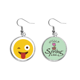 thumbnail image 1 of blink sonrisa ilustración patron colgante decorativo temporada pendientes de primavera joyas Unbranded M, 1 of 3