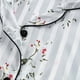 thumbnail image 5 of Odeerbi 1-8 Años Niños Niñas Pijamas de Raso Solapa de Muesca Camisa de Manga Larga Conjunto de Dos Piezas de Pijama Suave Estampado Floral, 5 of 9