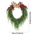 thumbnail image 2 of Couronne de Fête Élégante avec Verdure Réaliste et Baies pour Porte Intérieure Extérieure, 2 of 6
