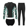 thumbnail image 2 of Alvivi Kids Girls 3 Pieces Rash Guard Swimsuit UPF 50+ Sun Protection Swimwear Surfing Suits Black 8, 2 of 5
