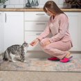 thumbnail image 4 of 2 Piece Bohemian Light Orange Carpet Rug Kitchen Rug Set, Decor Kitchen Rugs, Absorbent Non-Slip Washable Floor Mats, Home Indoor Runner Rugs 17"x47"+17"x30", 4 of 7