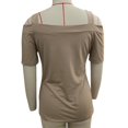 thumbnail image 1 of Camiseta Con Hombros frhos para Mujer, parte frontal suelta y transpirable para uso diario casual, 1 of 3