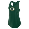 thumbnail image 2 of Women's Fanatics Green Green Bay Packers Iron Fan Tank Top, 2 of 5