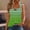Green, variant on Seamless Womens Tank Tops Ventilated Caged Neck Striped Casual Standard Straps Loose Camisole Grommet Women Tops