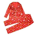 thumbnail image 7 of Kids Christmas Pajamas Red Satin Pajamas For Girls Boys Long Sleeve 2 Piece Pajamas Set Christmas Outfits Kids Christmas Vacation Pajamas 9-10 Years, 7 of 7