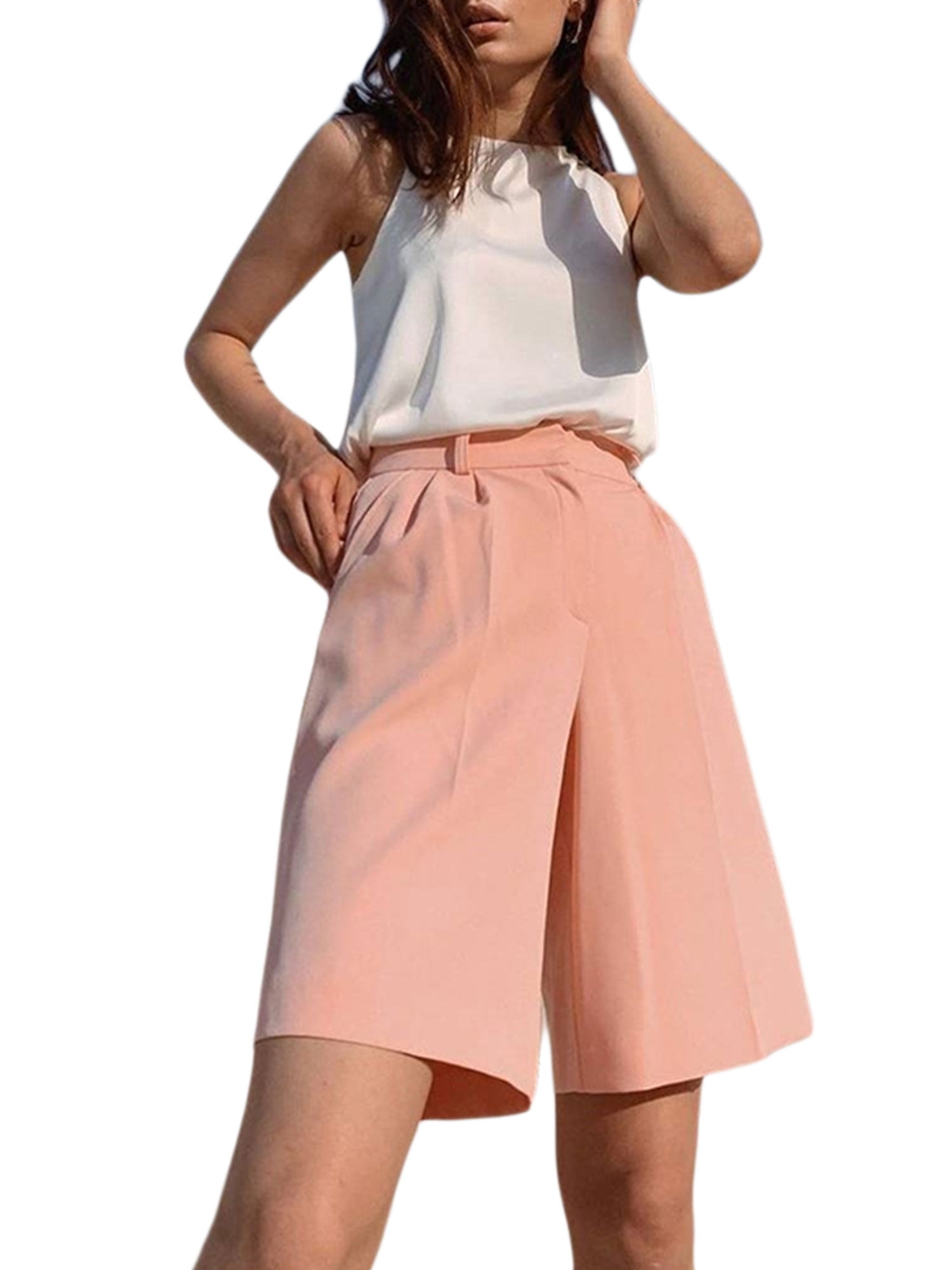 WOMEN FASHION Trousers Slacks Shorts Pink M discount 68% Stradivarius slacks 