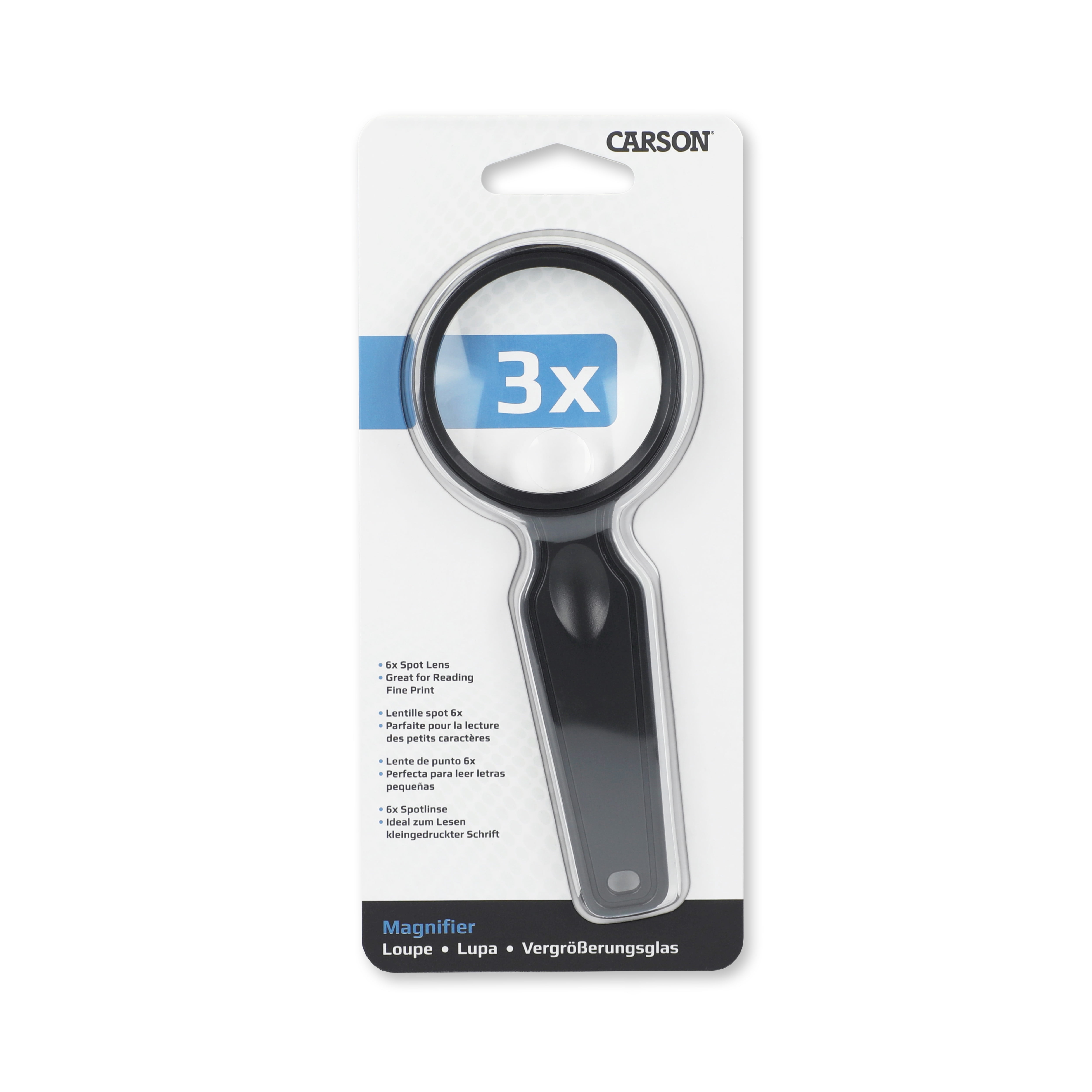 (4 pack) Carson Magniview 2" Round 3x Magnification Handheld Magnifier