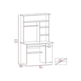 thumbnail image 3 of FM FURNITURE Weston Two Writing Computer Desk Engineered Wood Black, 3 of 9