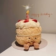 thumbnail image 3 of Easter Decorations Birthday Cake Plush Toy, Cute Birthday Cake Stuffed Animal for women , Cute Birthday Plushies Pillow Food Stuffed Animals, 3 of 8