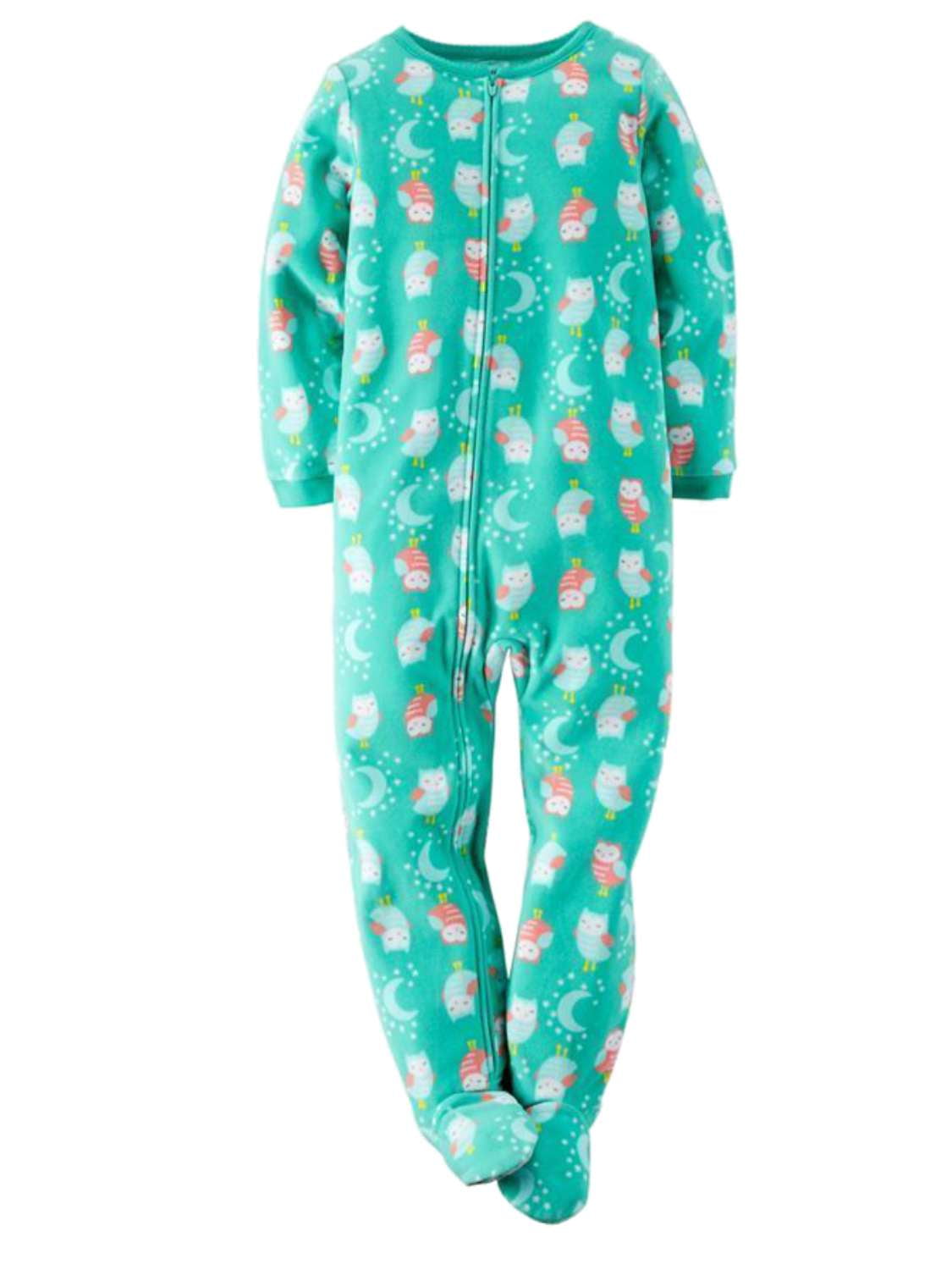 Carter's Carters Toddler Girls Plush Green Owl Footed Sleeper Sleep & Play Pajama 4T Walmart