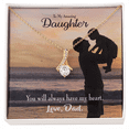 thumbnail image 2 of To My Daughter Dad's Amazing Daughter Alluring Ribbon Necklace Message Card, 2 of 20