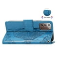thumbnail image 6 of Allytech Galaxy Note 20 Case with Shiny Rhinestone, Shockproof PU Leather Retro 3D Butterfly Embossed Wallet Flip Case Magnetic Stand with Card Slot Folio Cover for Samsung Galaxy Note 20,Blue, 6 of 7