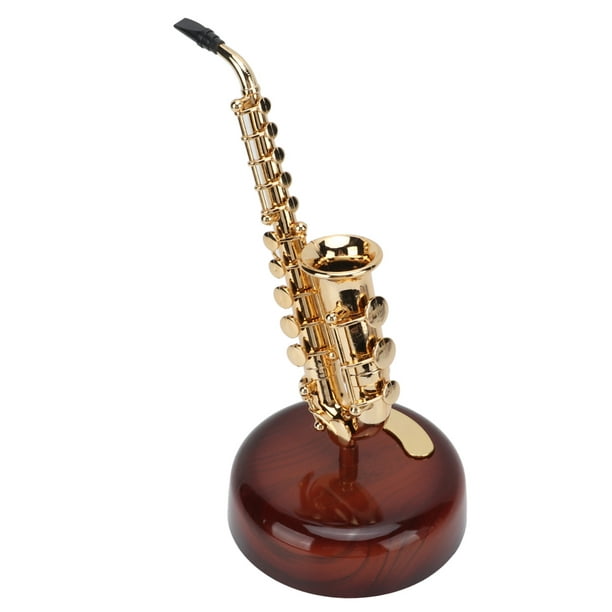 Boîte à Musique Pour Saxophone, Boîte D'ornement De Saxophone De Poche En  ABS Pour La Décoration De La Maison, Cadeau D'anniversaire, 3,7 X 7,5  Pouces 