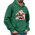 thumbnail image 2 of EchfiProm Hoodies for Men with Pockets Graphic Pullover Green Xmas Christmas Santa Hooded Trendy Mens Sweatshirt S, 2 of 5