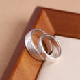thumbnail image 2 of Wollet 999 Sterling Silver Ring, Double Happiness Couple Ring, Handmade Ancient Wedding Ring Souvenir Gift, 2 of 8