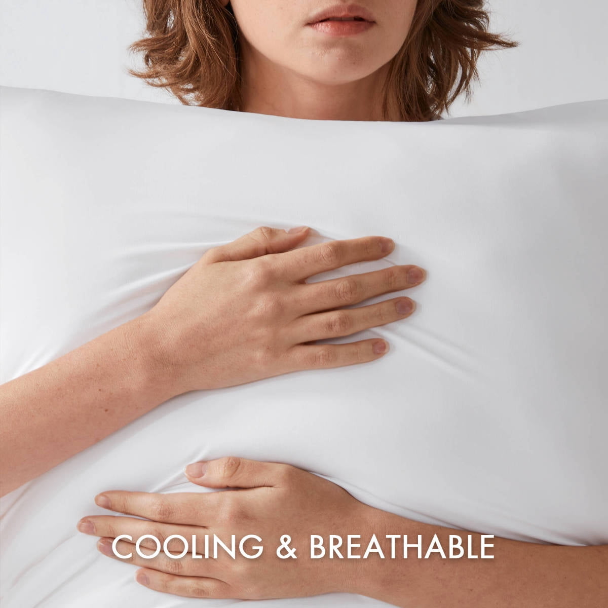FENGFAN 20x54 Inch Cooling Full Body Pillow, Nylon Spandex Breathable Support Pillow Memory Foam Microfiber Filled Maternity Body Pillow