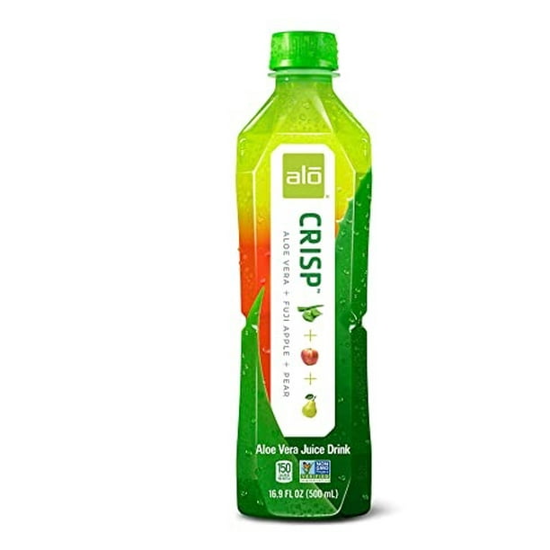 Alo Crisp, Aloe Vera Juice Drink with Fuji Apple and Pear, 16.9 Oz