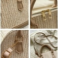 thumbnail image 5 of Kukuzhu Straw Crossbody Bag for Women Woven Shoulder Hobo Bag Shell Handbag Purse Stachels Small Totes, 5 of 6