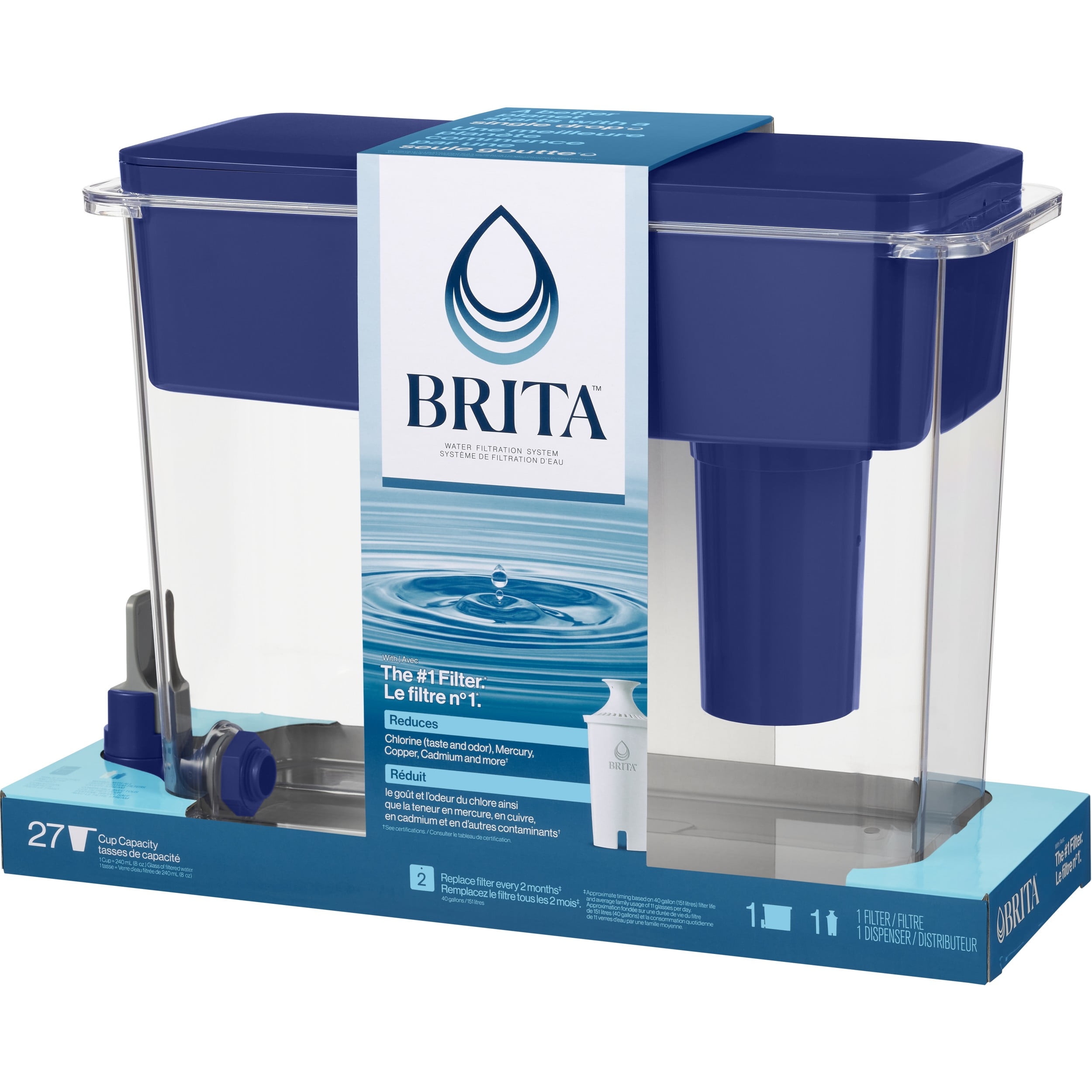 Brita UltraMax Water Filter Dispenser With Longlast Filter, 18 Cup