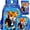 A, variant on 14" 3-Piece Cartoon Backpack Set - Matching Shoulder Bag & Organizer Pouch, All-Over Vintage Graphic Print, Lightweight Polyester Daypack for Back-to-School, Travel & Daily Commute