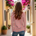 thumbnail image 4 of Holzkary Long Sleeve Shirts for Women Women's Round Neck Long Sleeve Top Halloween Printed Casual Loose T Shirt V Neck Polka Dot Graphic Tees Shirts Button Down Dressy Blouses Red M, 4 of 9