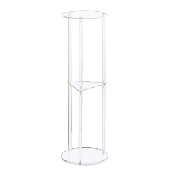Mesa auxiliar de acrílico transparente, mesita de noche moderna multifuncional, fácil montaje, mesa auxiliar pequeña para balcón, sofá,