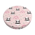 thumbnail image 1 of Balery Cute Cartoon Panda Fundas de asiento para taburete de bar redondo de tela de terciopelo ajustables que protegen de arañazos y manchas para sillas de 14 a 17 pulgadas.-12 inch, 1 of 7