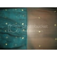 thumbnail image 3 of Blue WEDDING SILK TULLE GOLD BORDER amp; GOLD POLKA DOTS FABRIC, 3 of 4