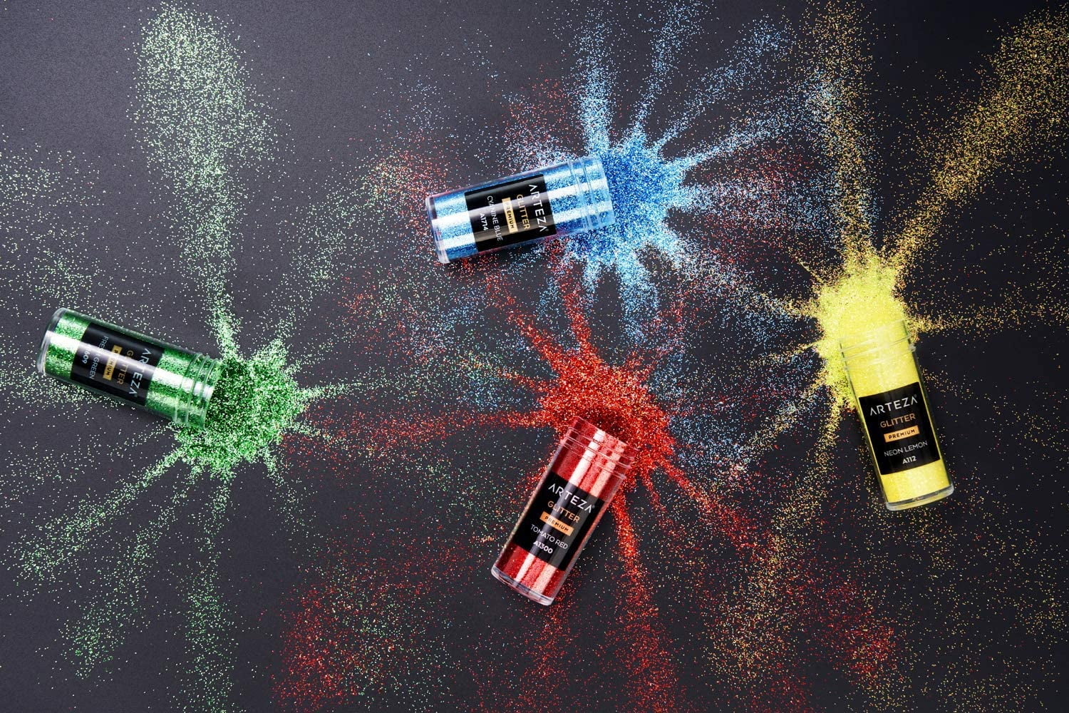 Arteza Multi-color Glitter Shaker (54 Pack)