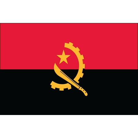 Angola 2' x 3' Indoor Polyester Country Flag