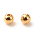 thumbnail image 2 of 100pc Brass Beads Long-Lasting Plated Round Real 18K Gold Plated 2mm Hole: 0.5mm, 2 of 4