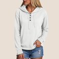 thumbnail image 2 of Towmus Womens Sweatshirts with Hood Half Button Collar Hoodies Drawstring Sweatshirts Hoodie Pullover Tops S-4XL, 2 of 9