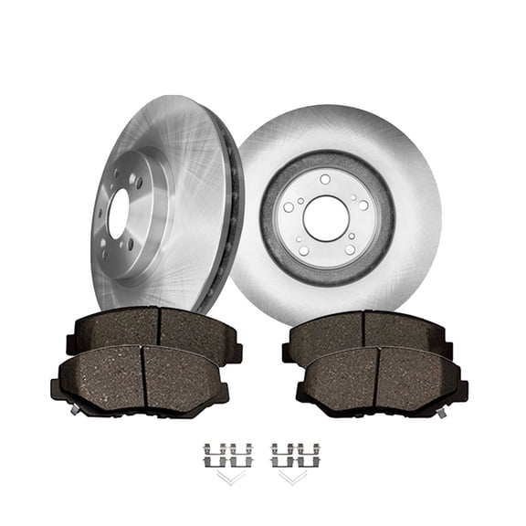 Set of 6 300mm Front Brake Disc Rotors-Ceramic Brake Pad Kit For 2003-2008 Honda Pilot