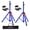Deep Blue, variant on 2-Pack Heavy Duty Speaker Stands, Adjustable Height 35.5" to 59.5", 100 lb Capacity Each, Telescoping Pole with Lock, Triangle Base for Studio Monitor & PA Speakers