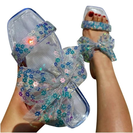 

Summer Sandals For Women Flat Slip On Sandals Crystal Roman Shoes Open Toe Casual Sandals