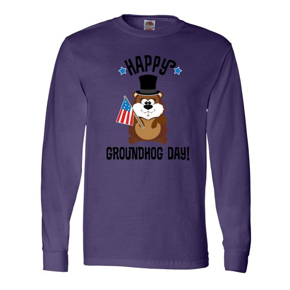 Inktastic Happy Groundhog Day February Long Sleeve T-Shirt